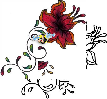 Flower Tattoo plant-life-flowers-tattoos-vivi-vvf-00093
