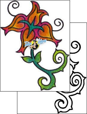 Flower Tattoo plant-life-flowers-tattoos-vivi-vvf-00100