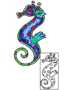 Seahorse Tattoo Marine Life tattoo | VVF-00114