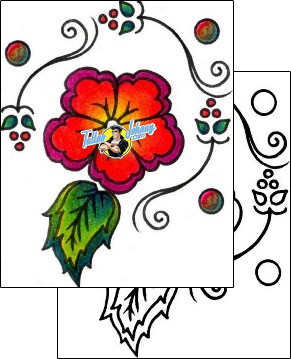 Flower Tattoo plant-life-flowers-tattoos-vivi-vvf-00118