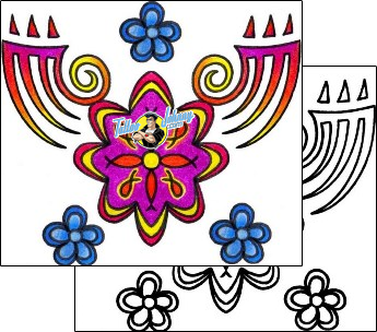Flower Tattoo plant-life-flowers-tattoos-vivi-vvf-00119