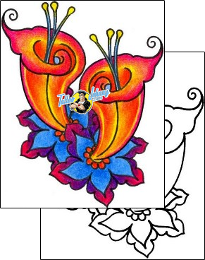 Flower Tattoo plant-life-flowers-tattoos-vivi-vvf-00122