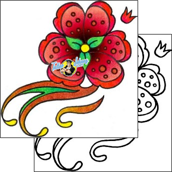 Flower Tattoo plant-life-flowers-tattoos-vivi-vvf-00127