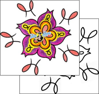 Flower Tattoo plant-life-flowers-tattoos-vivi-vvf-00132
