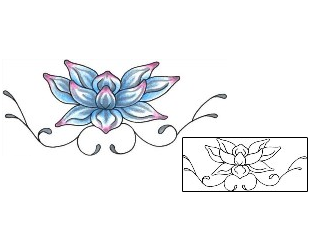 Lotus Tattoo Specific Body Parts tattoo | VVF-00164