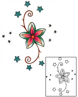 Star Tattoo Plant Life tattoo | VVF-00165