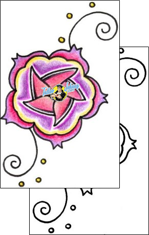 Flower Tattoo plant-life-flowers-tattoos-vivi-vvf-00167