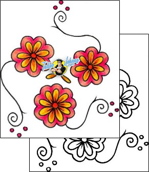 Flower Tattoo plant-life-flowers-tattoos-vivi-vvf-00168