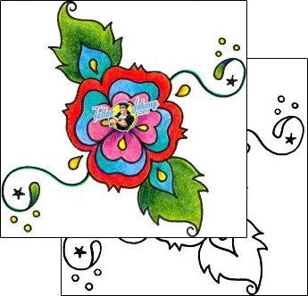 Flower Tattoo plant-life-flowers-tattoos-vivi-vvf-00169