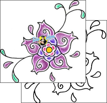 Flower Tattoo plant-life-flowers-tattoos-vivi-vvf-00170
