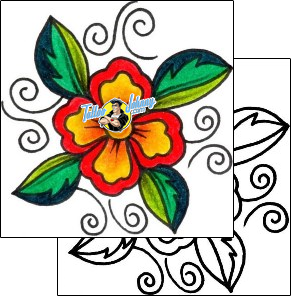 Flower Tattoo plant-life-flowers-tattoos-vivi-vvf-00174