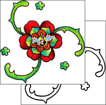 Flower Tattoo plant-life-flowers-tattoos-vivi-vvf-00176