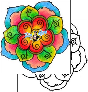 Flower Tattoo plant-life-flowers-tattoos-vivi-vvf-00184