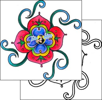 Flower Tattoo plant-life-flowers-tattoos-vivi-vvf-00190