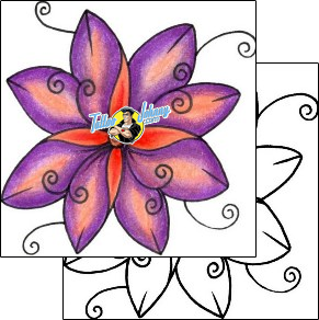 Flower Tattoo plant-life-flowers-tattoos-vivi-vvf-00202