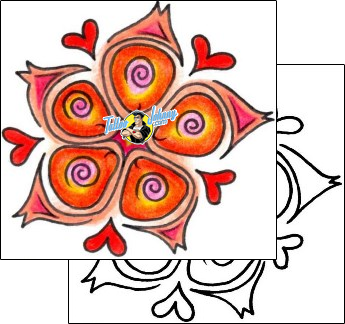 Heart Tattoo flower-tattoos-vivi-vvf-00203