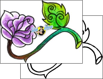 Flower Tattoo plant-life-flowers-tattoos-vivi-vvf-00207