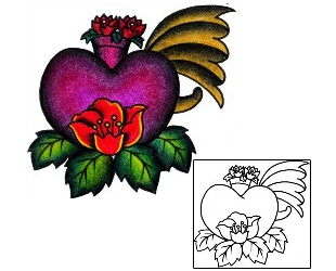 Sacred Heart Tattoo Religious & Spiritual tattoo | VVF-00231