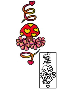 Mushroom Tattoo Plant Life tattoo | VVF-00239