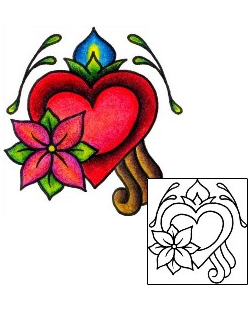 Sacred Heart Tattoo Religious & Spiritual tattoo | VVF-00277