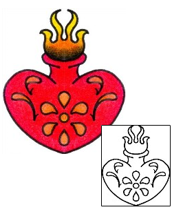 Sacred Heart Tattoo Religious & Spiritual tattoo | VVF-00302