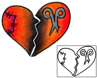 Heart Tattoo Heartbroken & Stabbed Tattoo