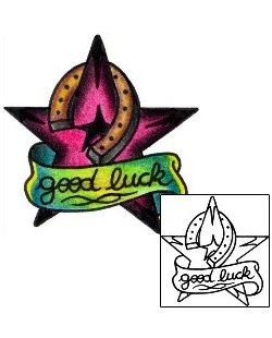 Celestial Tattoo Good Luck Star Tattoo