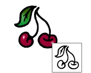 Cherry Tattoo Specific Body Parts tattoo | VVF-00444