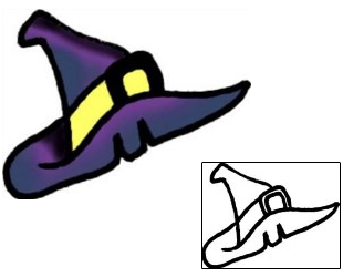 Witch Tattoo Specific Body Parts tattoo | VVF-00534