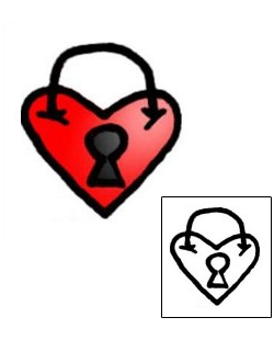 Lock & Key Tattoo For Women tattoo | VVF-00562