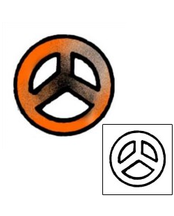 Peace Symbol Tattoo Miscellaneous tattoo | VVF-00568