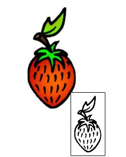 Strawberry Tattoo For Women tattoo | VVF-00614