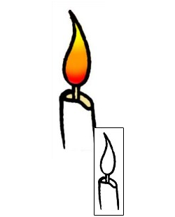 Candle Tattoo Miscellaneous tattoo | VVF-00618