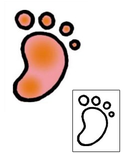 Footprint Tattoo Specific Body Parts tattoo | VVF-00628