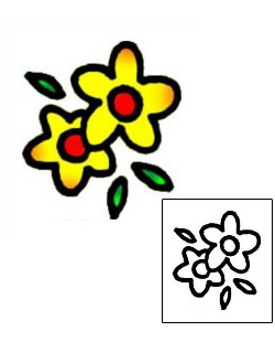 Flower Tattoo Specific Body Parts tattoo | VVF-00634