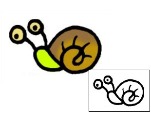 Snail Tattoo Specific Body Parts tattoo | VVF-00640