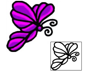 Butterfly Tattoo Insects tattoo | VVF-00645