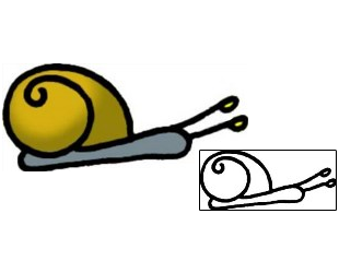 Snail Tattoo Specific Body Parts tattoo | VVF-00663