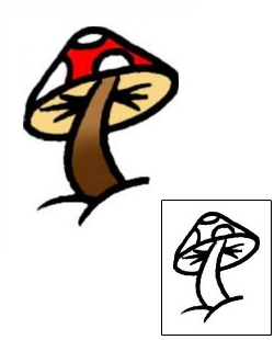 Mushroom Tattoo Miscellaneous tattoo | VVF-00693