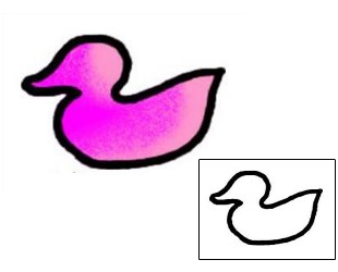 Duck Tattoo Specific Body Parts tattoo | VVF-00726