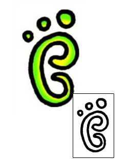 Footprint Tattoo Specific Body Parts tattoo | VVF-00733