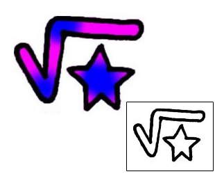 Star Tattoo Specific Body Parts tattoo | VVF-00739