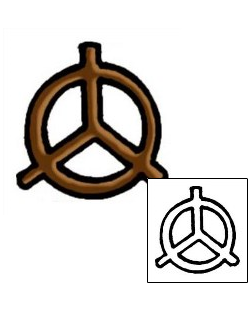 Peace Symbol Tattoo Miscellaneous tattoo | VVF-00745