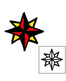 Star Tattoo Specific Body Parts tattoo | VVF-00753