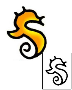 Seahorse Tattoo Specific Body Parts tattoo | VVF-00763