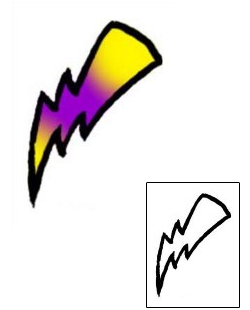 Miscellaneous Tattoo Gradient Lightning Tattoo