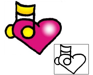 Heart Tattoo Miscellaneous tattoo | VVF-00842