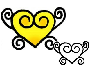 Heart Tattoo For Women tattoo | VVF-00870