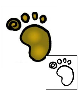 Footprint Tattoo Specific Body Parts tattoo | VVF-00970