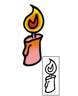 Candle Tattoo Miscellaneous tattoo | VVF-00973